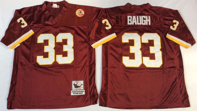 NFL Washington Redskins Red #33 Baugh Red Elite Jersey