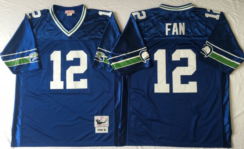 NFL Seattle Seahawks #12 Fan Blue Throwback Jersey