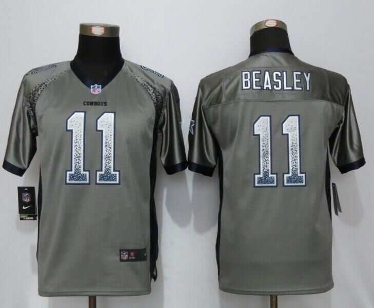 Youth NEW Nike Dallas cowboys 11 Beasley Drift Fashion Grey Elite Jersey