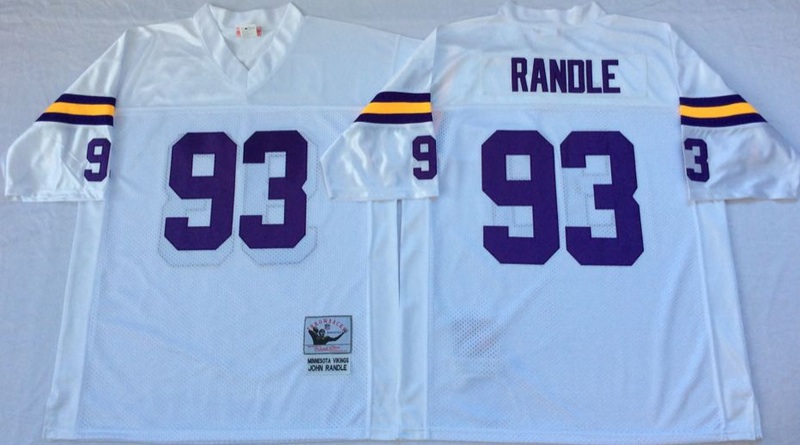 NFL Minnesota Vikings #93 Randle White Throwback Jersey