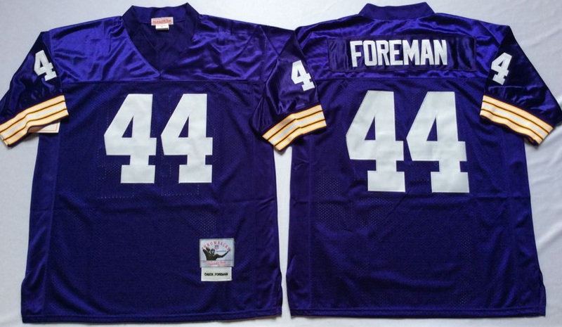 NFL Minnesota Vikings #44 Foreman Purple Throwback Jersey