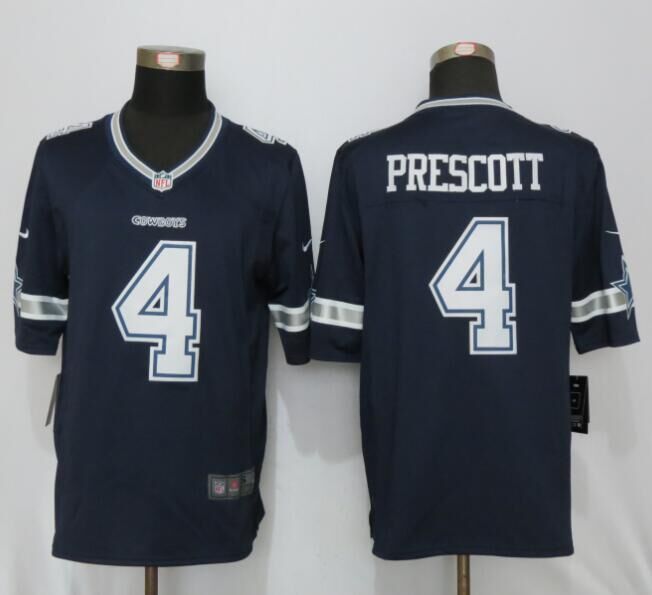 Nike Dallas cowboys 4 Prescott Blue Limited Jersey