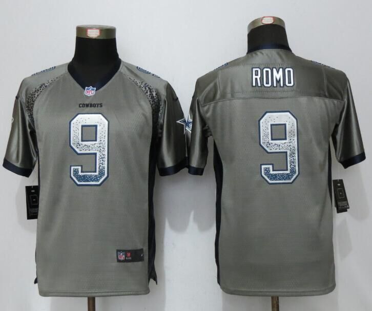 Youth NEW Nike Dallas cowboys 9 Romo Drift Fashion Grey Elite Jersey