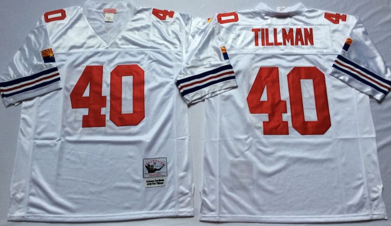 NFL Arizona Cardinals #40 Tillman White Throwback Jersey