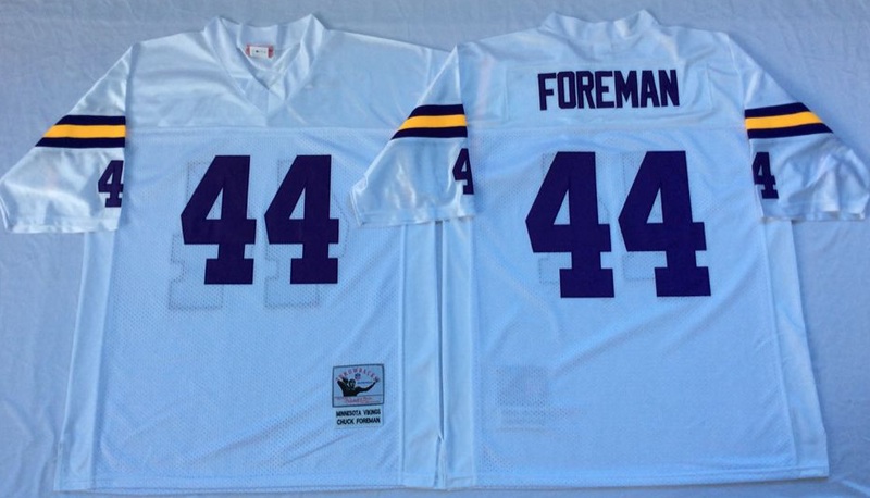 NFL Minnesota Vikings #44 Foreman White Throwback Jersey