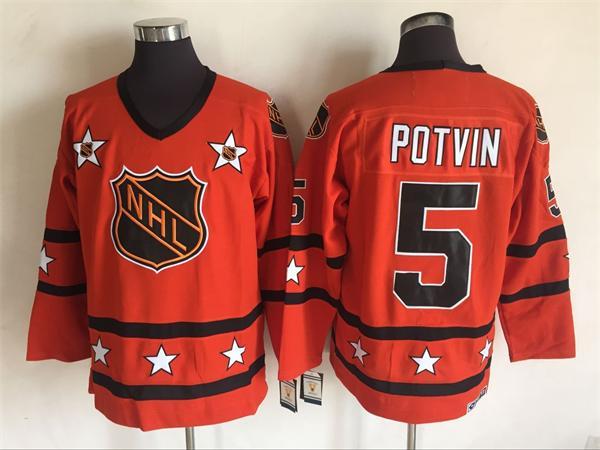 2016 NHL All Star #5 Potvin Orange Jersey