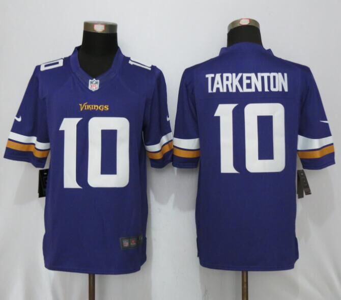 New Nike Minnesota Vikings 10 Tarkenton Purple Limited Jerseys