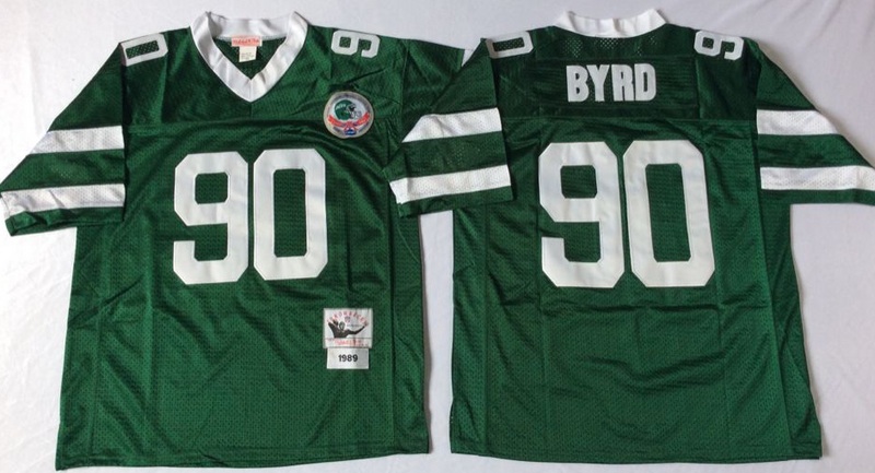NFL New York Jets #90 Byrd Green Throwback Jersey
