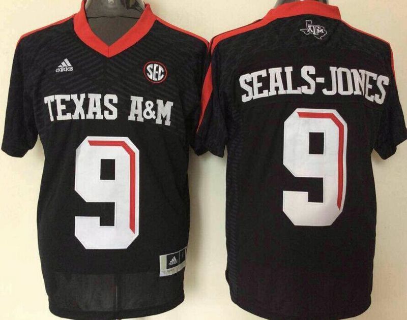 NCAA Texas A&M Aggies #9 Seals-Jones Black Jersey
