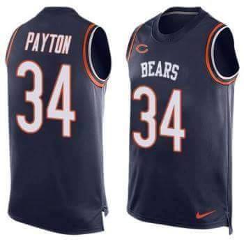 NFL Chicago Bears #34 Payton Blue Short Sleeve Jersey