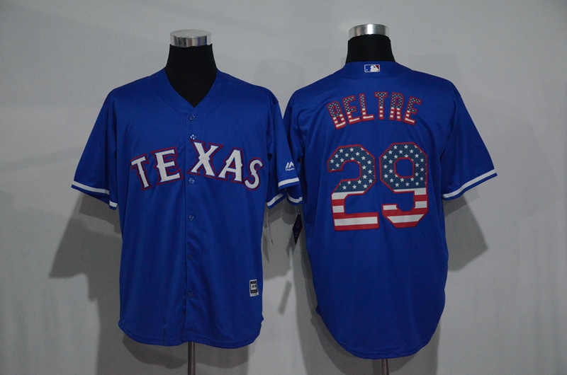 MLB Texas Rangers #29 Beltre Blue USA Flag Jersey