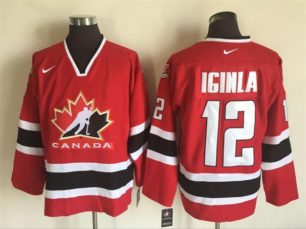 NHL Olympics #12 Lginla Red Throwback Jersey