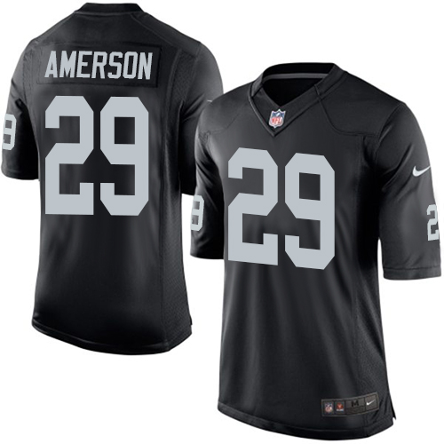 NFL Home Oakland Raiders #29 David Amerson Black Elite Jersey