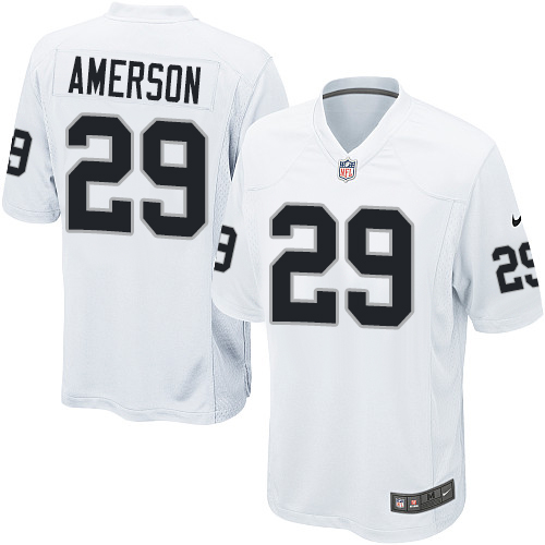 NFL Home Oakland Raiders #29 David Amerson White Elite Jersey