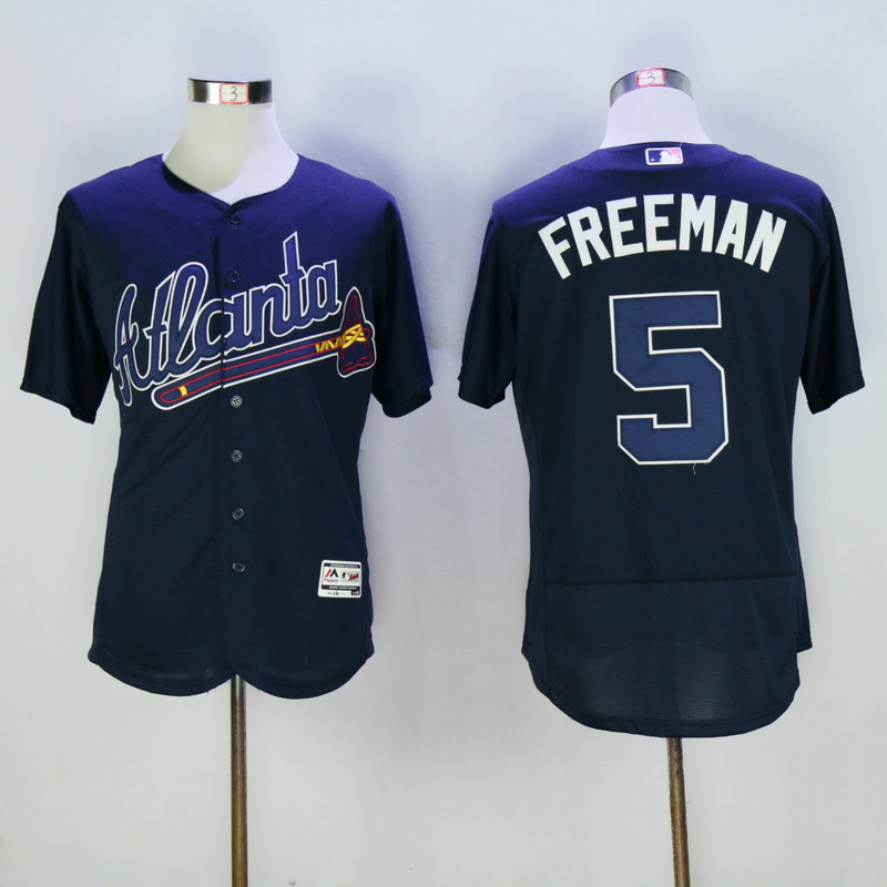 MLB Atlanta Braves #5 Freeman Blue Elite Jersey