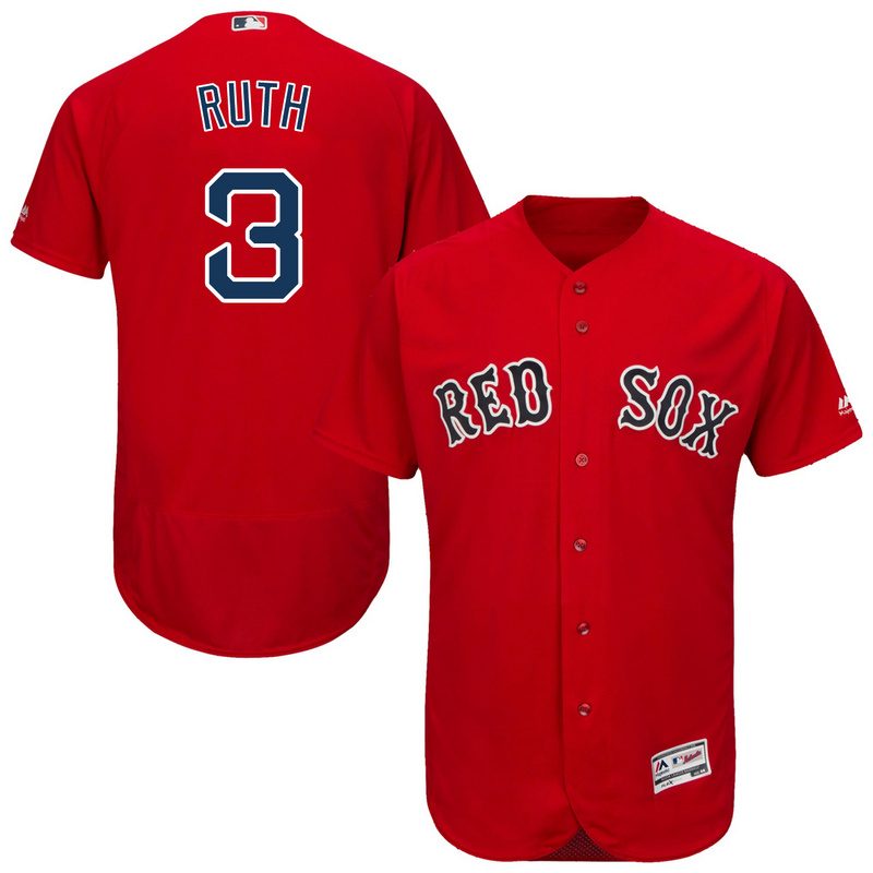 MLB Boston Red Sox #3 Ruth Red Elite Jersey