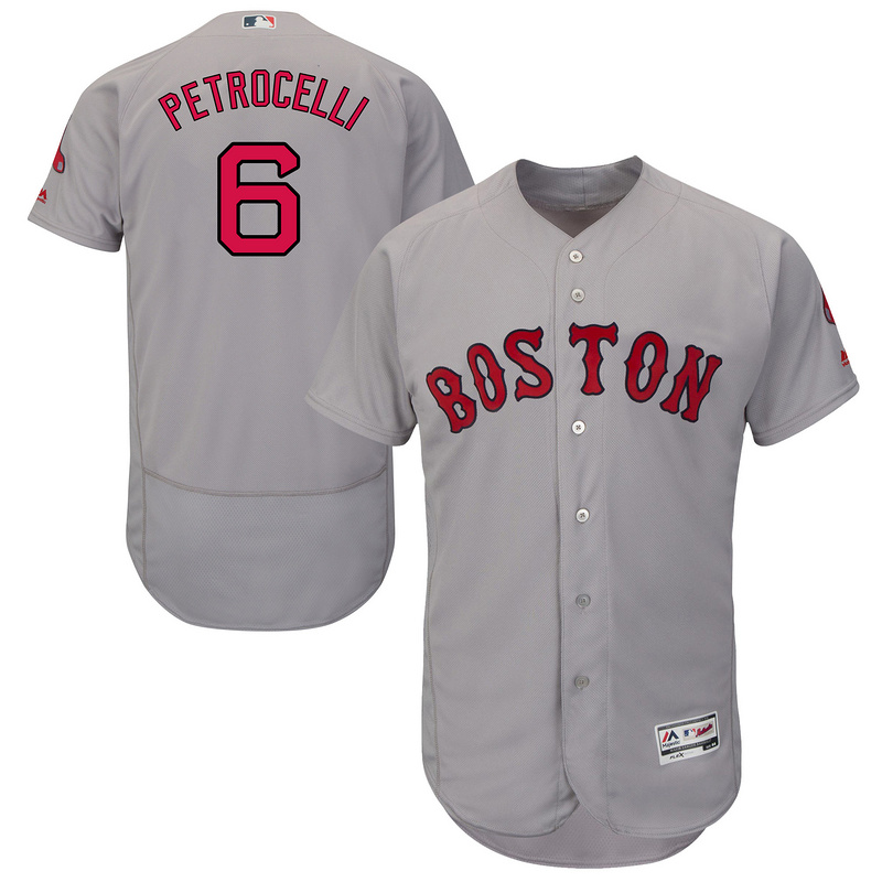MLB Boston Red Sox #6 Petrocelli Grey Elite Jersey