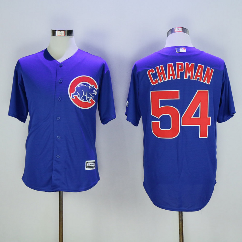 MLB Chicago Cubs #54 Chapman Blue Jersey