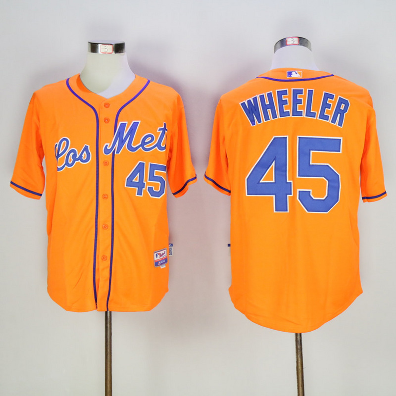 MLB New York Mets #45 Wheeler Orange Jersey