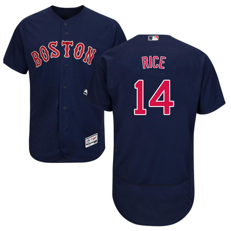 MLB Boston Red Sox #14 Rice Blue Elite Jersey