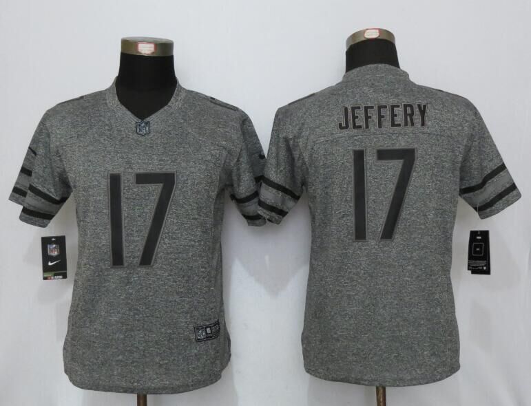 Women Nike New Chicago Bears 17 Jeffery Gridiron Gray Limited Jersey