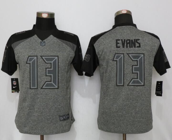 Women Nike New Tampa Bay Buccaneers 13 Evans Gridiron Gray Limited Jersey