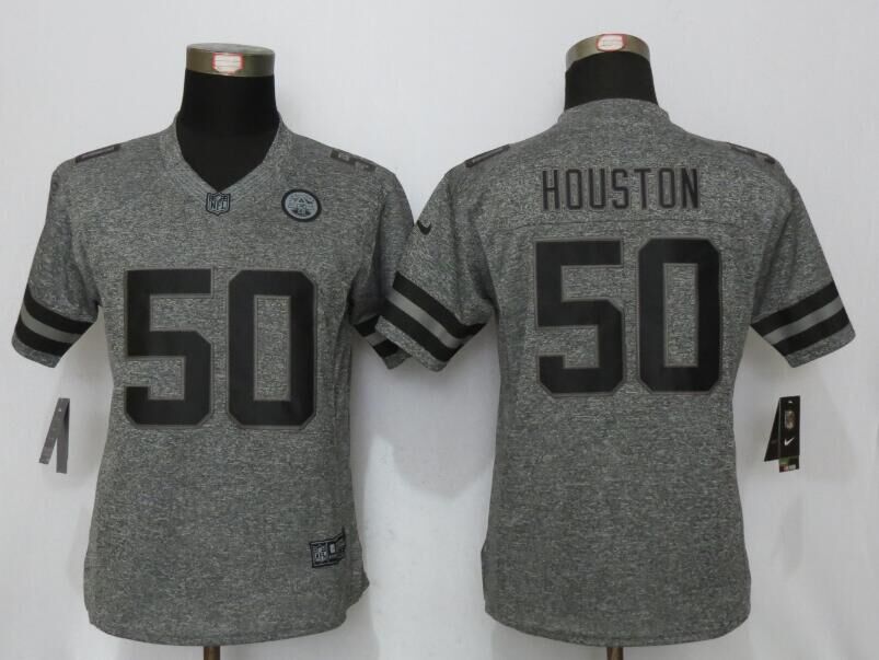 Women Nike New Kansas City Chiefs 50 Houston Gridiron Gray Limited Jersey