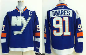 NHL New York Islanders #91 Tavares Blue Jersey with A Patch.jpeg