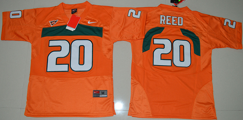 Youth Miami Hurricanes Ed Reed 20 College Football Jersey Orange 