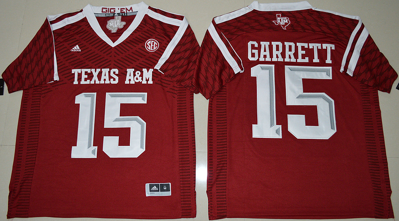NCAA Texas A&M Aggies Myles Garrett 15 College Football Maroon Jersey 