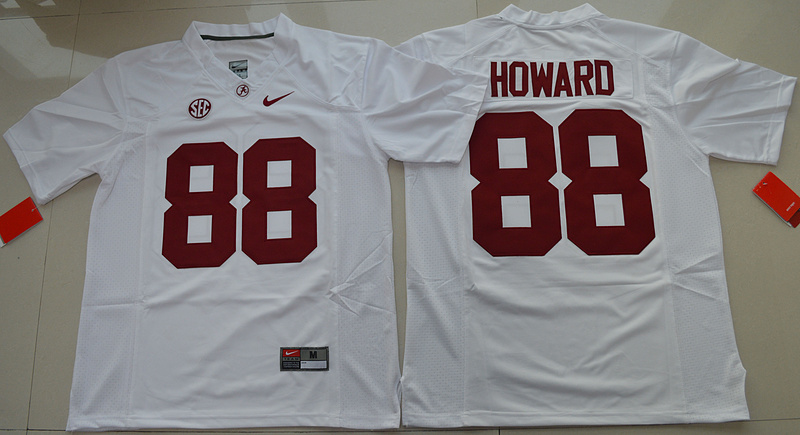 NCAA Alabama Crimson Tide O.J Howard 88 College White Limited Jersey
