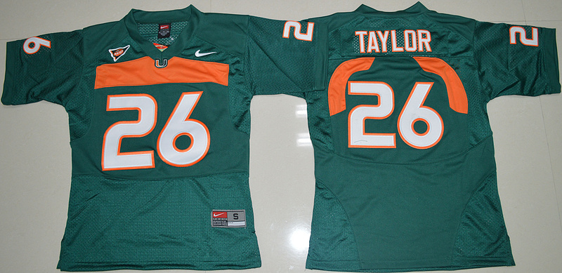 Youth Miami Hurricanes Sean Taylor 26 College Football Jersey Green 