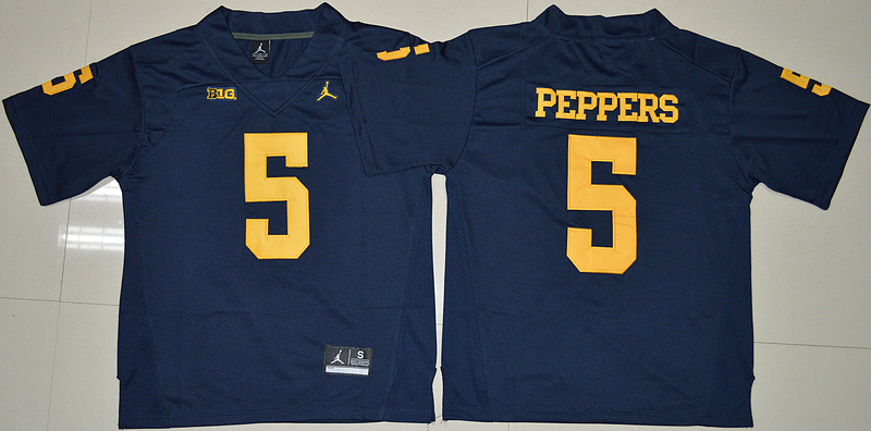 Jordan Brand Michigan Wolverines Jabrill Peppers 5 College Navy Blue Limited Jersey 