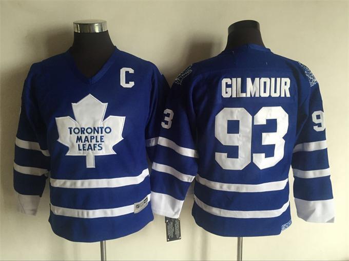 NHL Toronto Maple Leafs #93 Gilmour Blue Kids Jersey