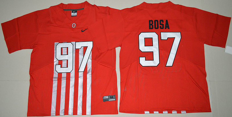 NCAA Ohio State Buckeyes Nick Bosa 97 College Red Alternate Elite Jersey 