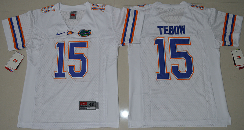 Youth Florida Gators Tim Tebow 15 College Football Jersey White 