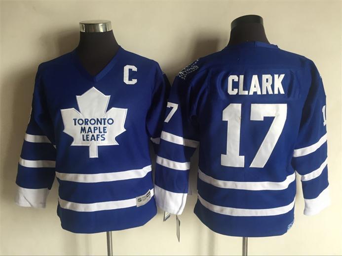 NHL Toronto Maple Leafs #17 Clark Blue Kids Jersey