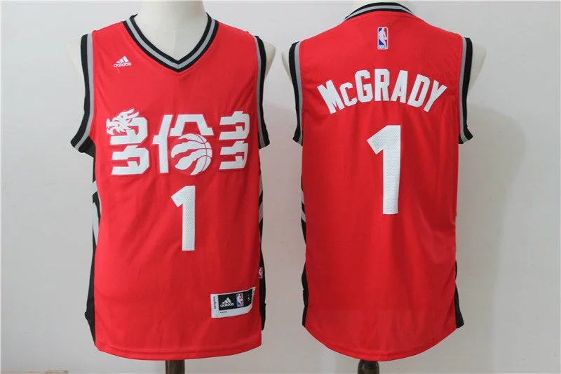 NBA Toronto Raptors #1 McGRADY Red Chinese Jersey