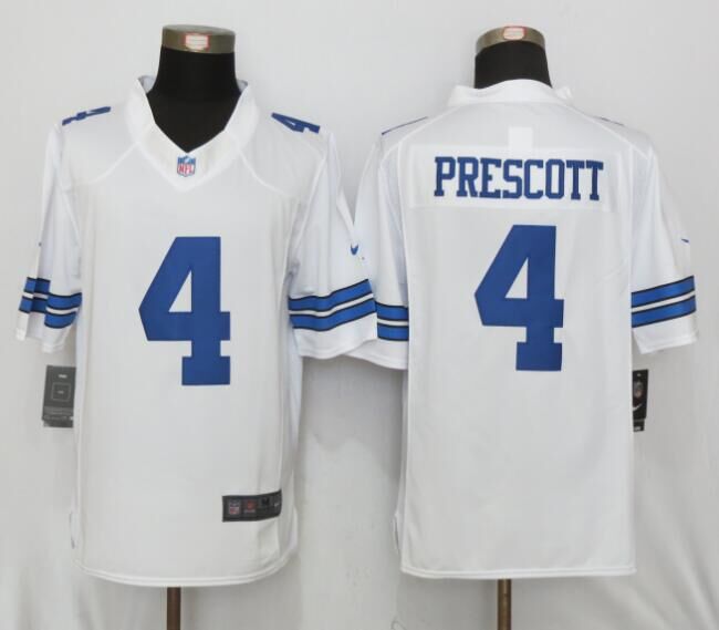 Nike Dallas cowboys 4 Prescott White Limited Jersey