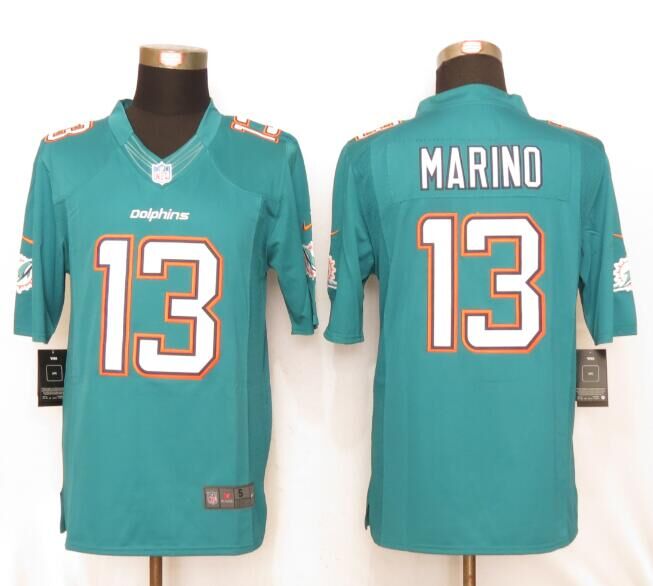 New Nike Miami Dolphins 13 Marino Green Limited Jerseys