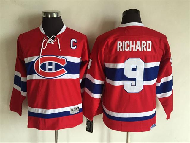 NHL Montreal Canadiens #9 Richard Red Kids Jersey