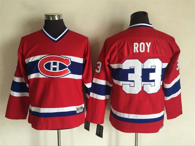 NHL Montreal Canadiens #33 Roy Kids Red Jersey