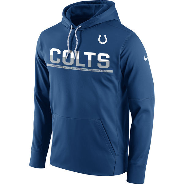 Indianapolis Colts Nike Sideline Circuit Pullover Performance Hoodie Royal 