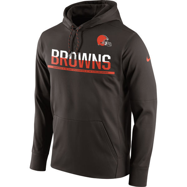 Cleveland Browns Nike Sideline Circuit Pullover Performance Hoodie Brown 