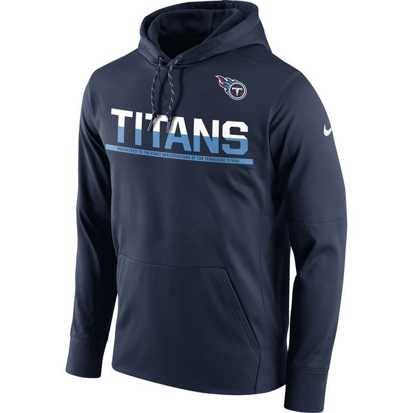 Tennessee Titans Nike Sideline Circuit Pullover Performance Hoodie Navy 
