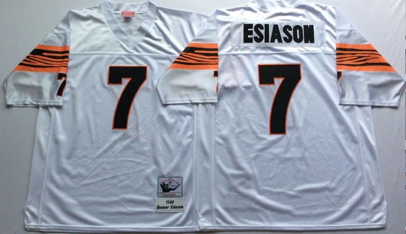 NFL Cincinatti Bengals White #7 Esiason White Throwback Jersey