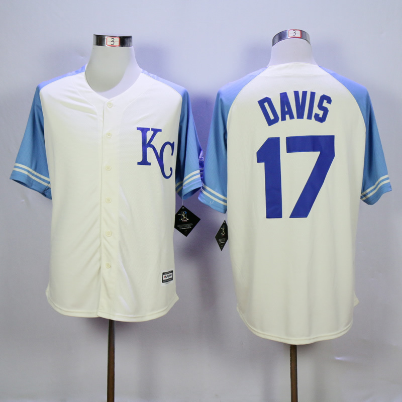 MLB Kansas City Royals #17 Davis White Jersey
