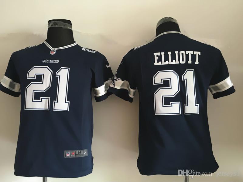 NFL Dallas Cowboys #21 Elliott Blue Kids Jersey