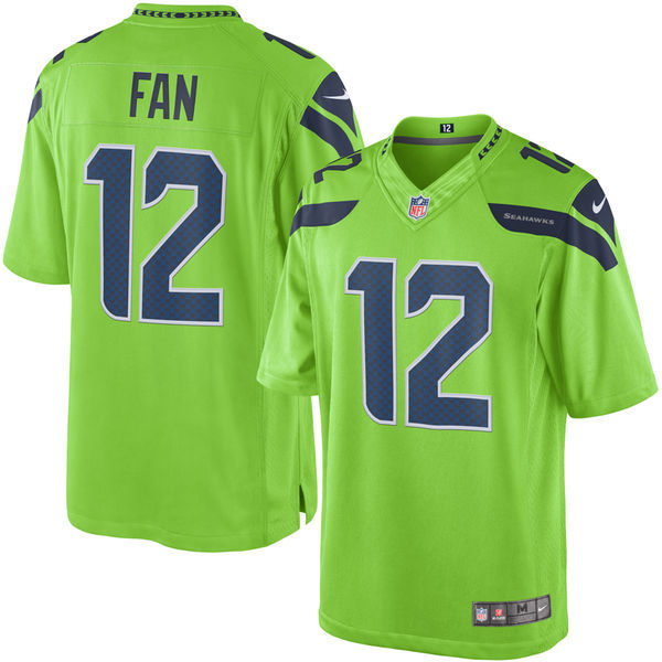 NFL Seattle Seahawks #12 Fan L.Green Rush Jersey