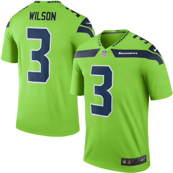 NFL Seattle Seahawks #3 Wilson L.Green Rush Jersey